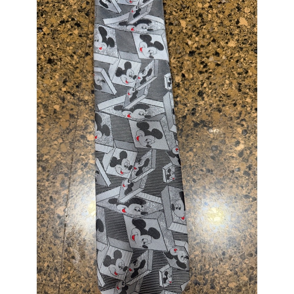 Vtg‎ balancine tie works mickey mouse black and white tie